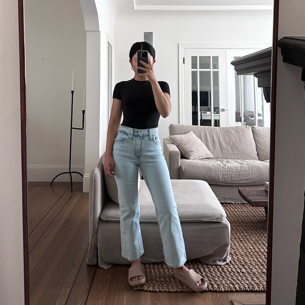 Levi’s high waisted crop flare jeans